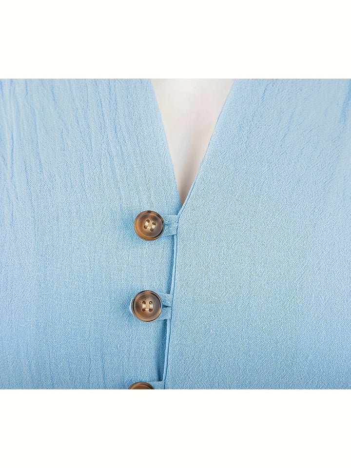 Shayne - Camicia Leggera In Cotone E Lino Con Maniche Lunghe