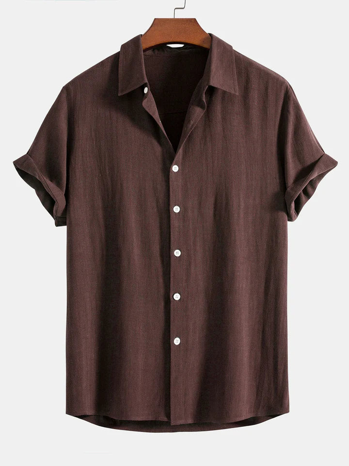 Booker - Camicia In Misto Lino Con Pantaloni Dritti