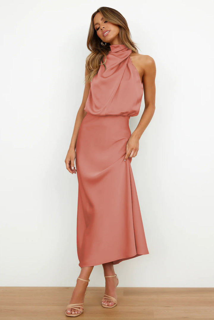 Justyna – Abito lungo con scollo all'americana