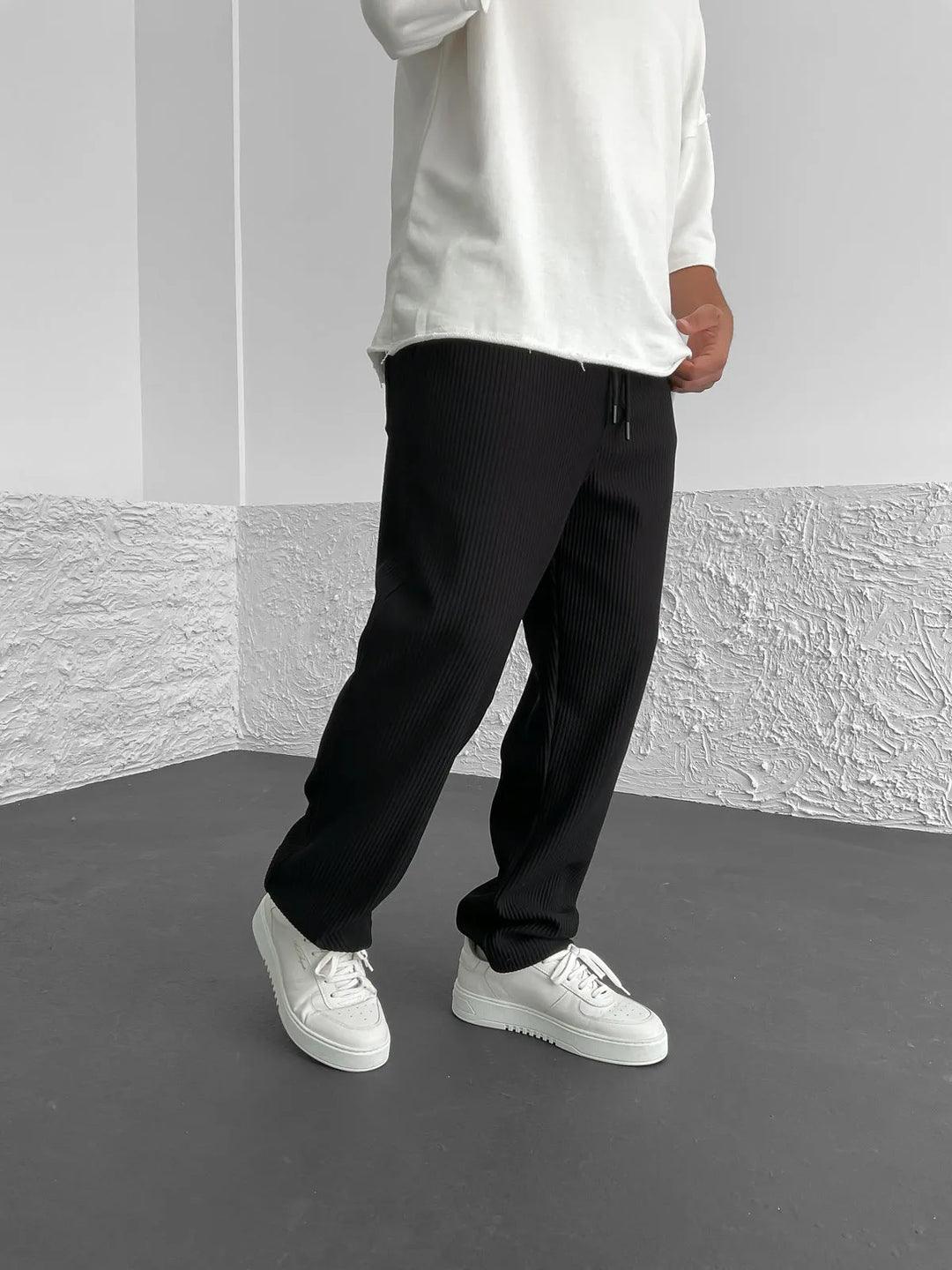 Wigand – Pantaloni In Spandex a Coste Comfort