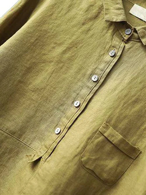 Winona - Camicia a Maniche Lunghe con Tasca Frontale e Bottoni