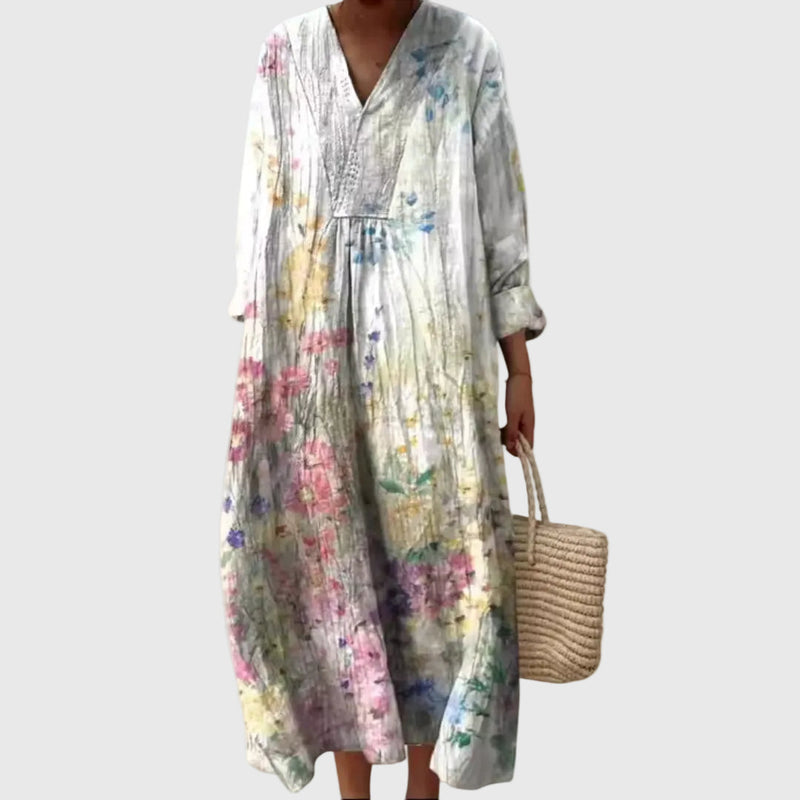 Elyana - Abito Midi Oversize Con Scollo a V