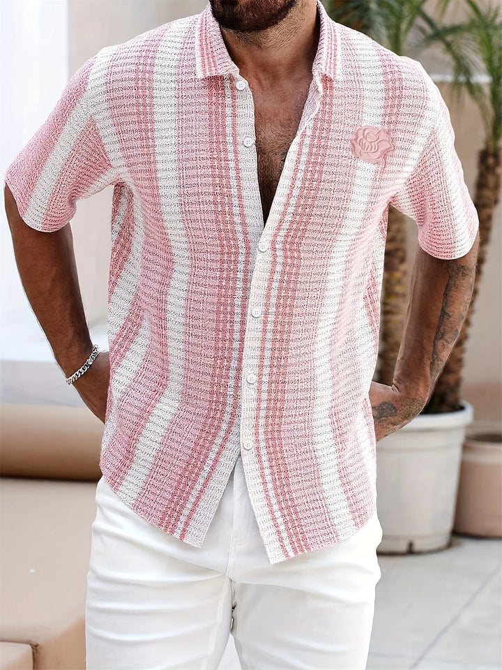 Avram - Camicia casuale a Righe Con Bottoni