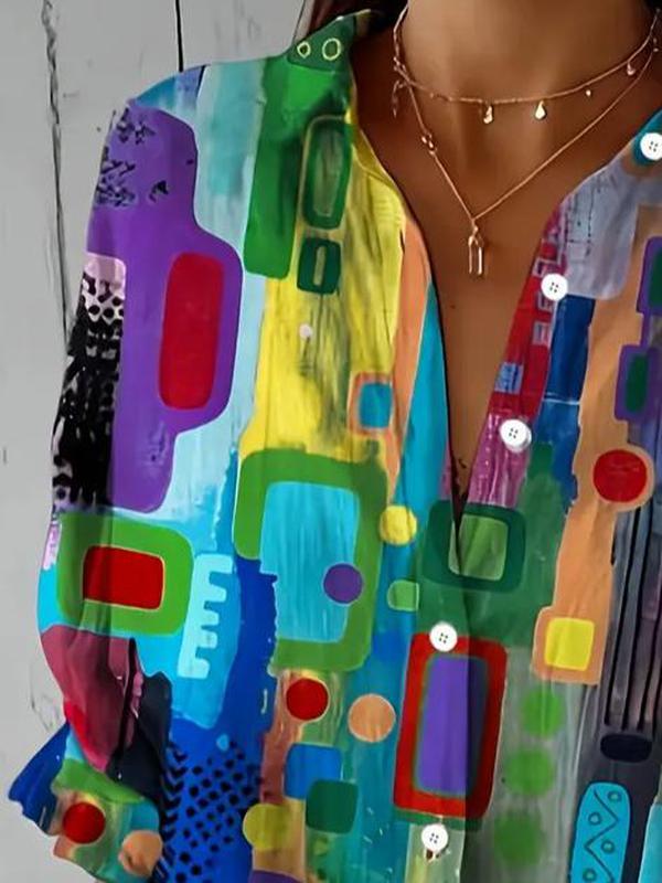 Hunia - Camicetta Elegante Multicolore