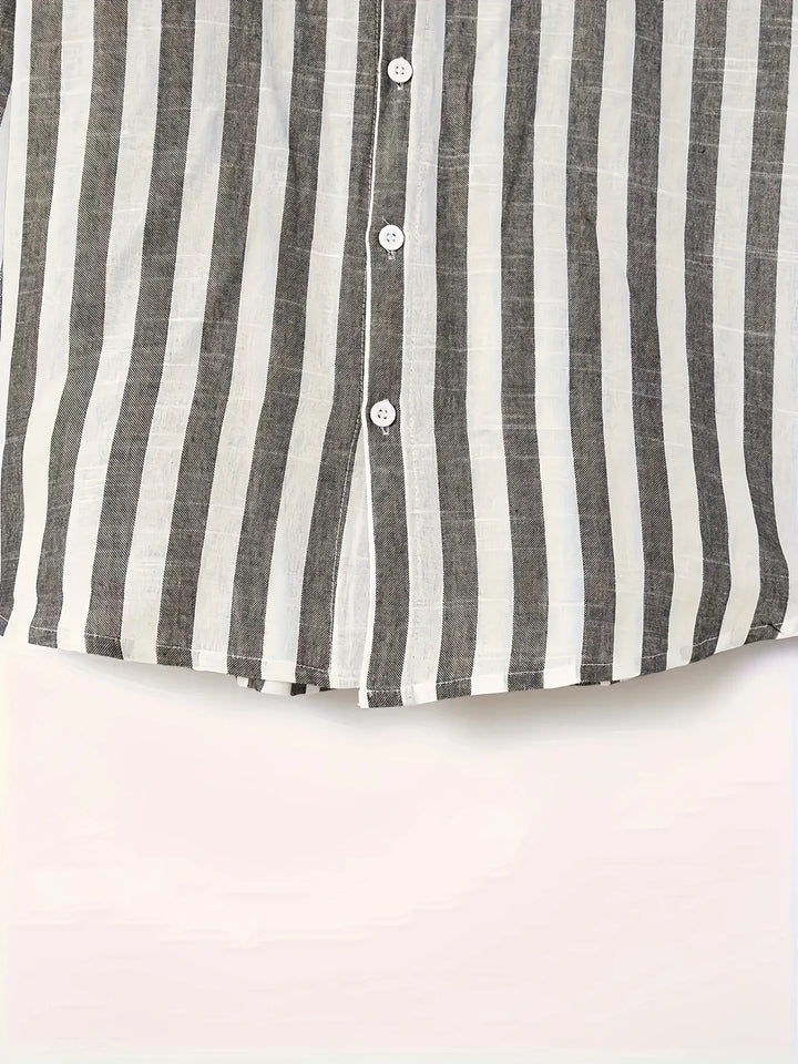 George - Elegante Camicia a Maniche Lunghe a Righe