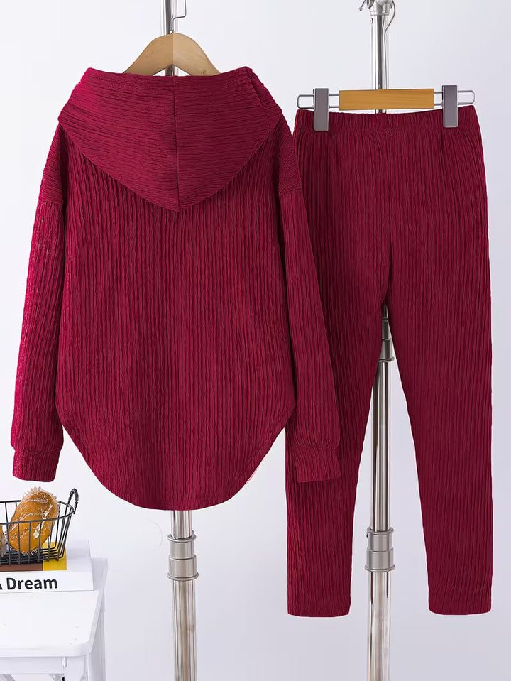 Berenika - Top Casuale Con Cappuccio e Leggings