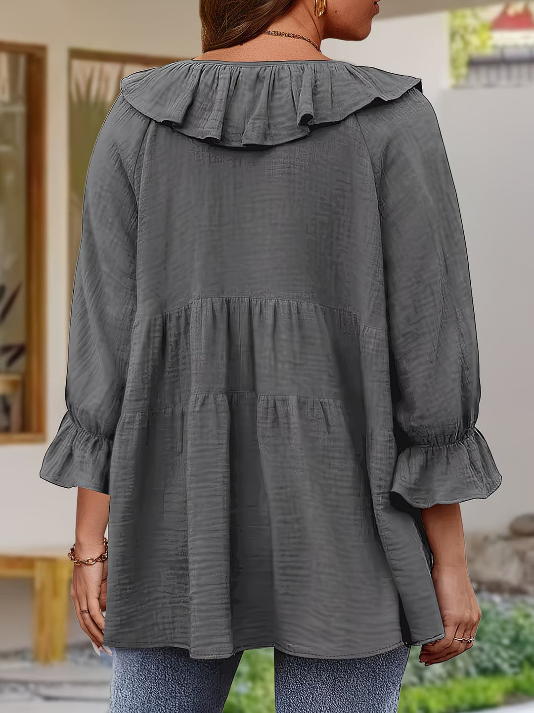 Garbine - Elegante Camicetta Con Collo a Balze