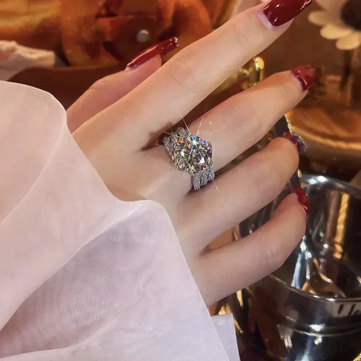 Halyna - Anello Con Moissanite Super Flash Da 3 Carati