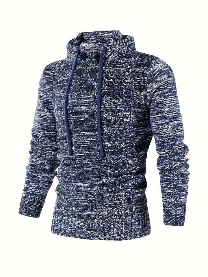 Damiaan - Felpa Con Cappuccio Casual a Maniche Lunghe In Maglia