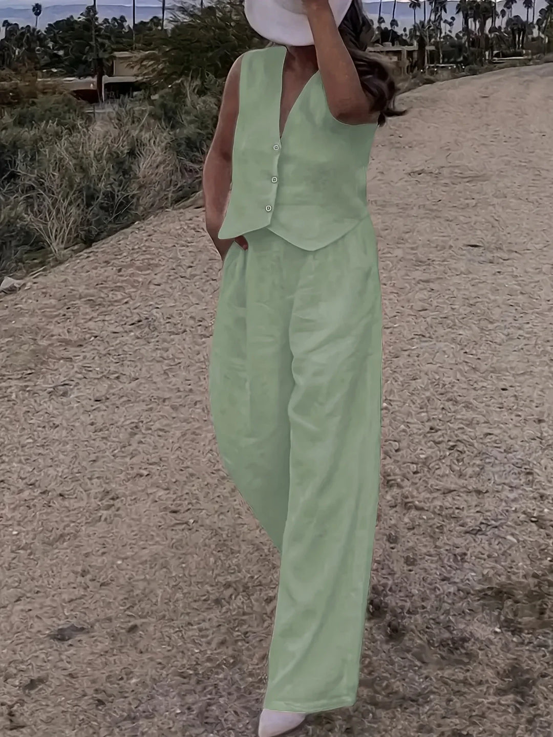 Jorja - Elegante Completo a Due Pezzi Senza Maniche