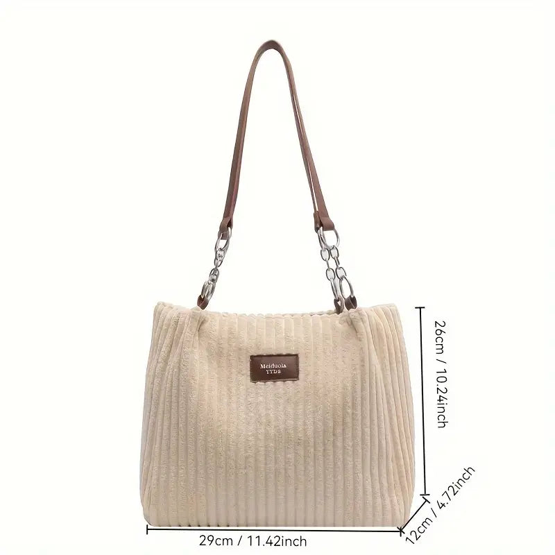 Ahlke – Borsa Tote In Velluto a Coste