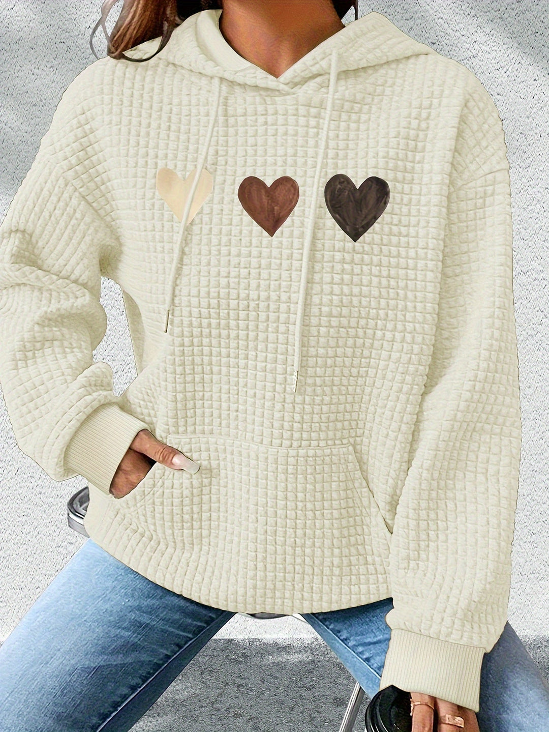 Urmela - Felpa Con Cappuccio Casual In Poliestere Con Tasche