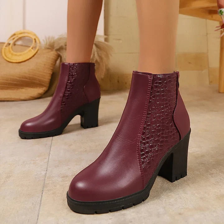 Noy - Scarpe Con Tacco Spesso in Pelle