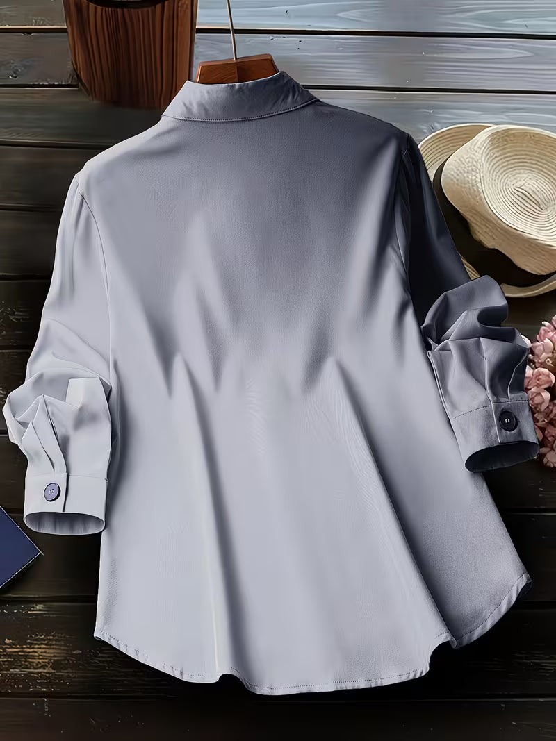 Fausta - Camicia Monopetto a Maniche Lunghe