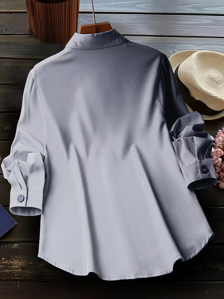 Fausta - Camicia Monopetto a Maniche Lunghe
