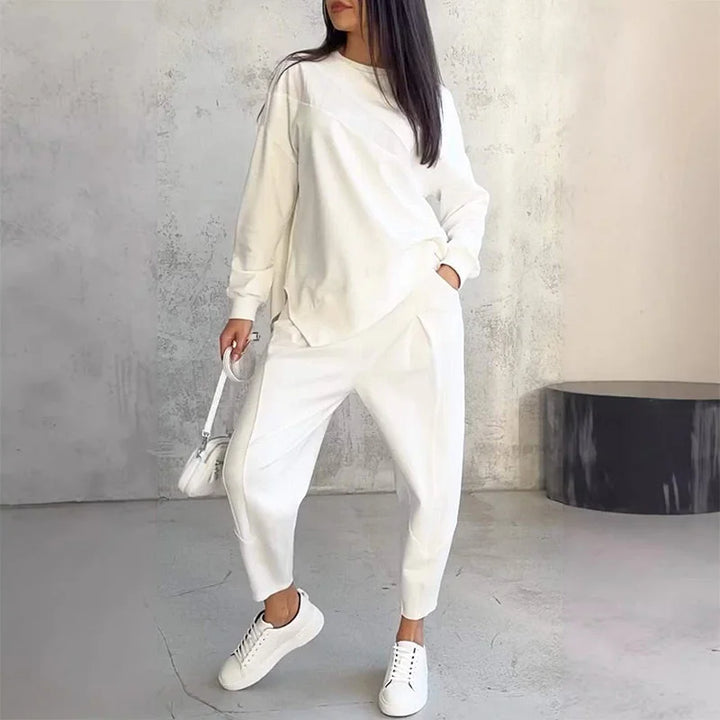Tashia - Set Composto da Felpa Casual a Maniche Lunghe e Pantaloni da Jogging