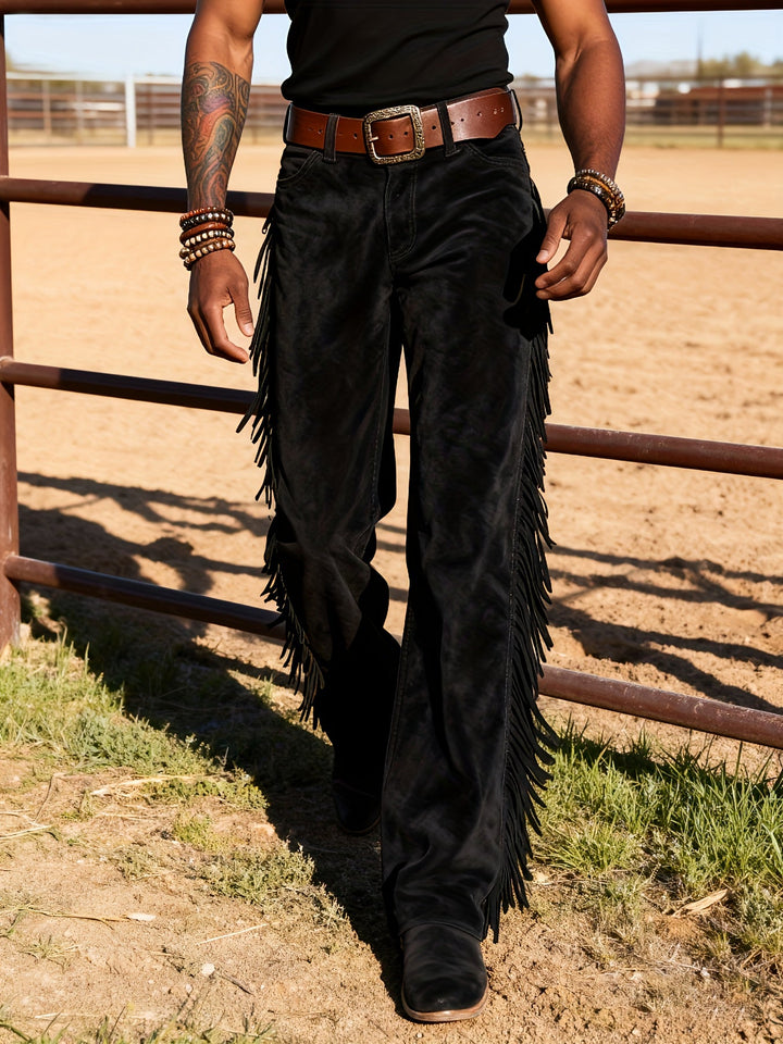 Altan - Pantaloni Casual Retrò Western Con Frange