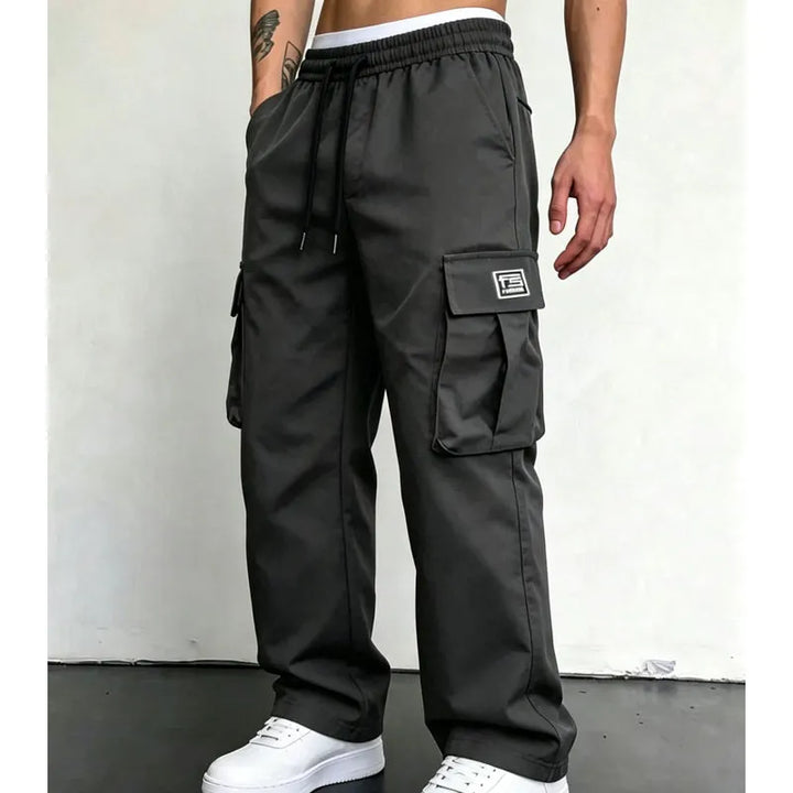 Nesham - Pantaloni Cargo Con Coulisse in Vita e Tasche