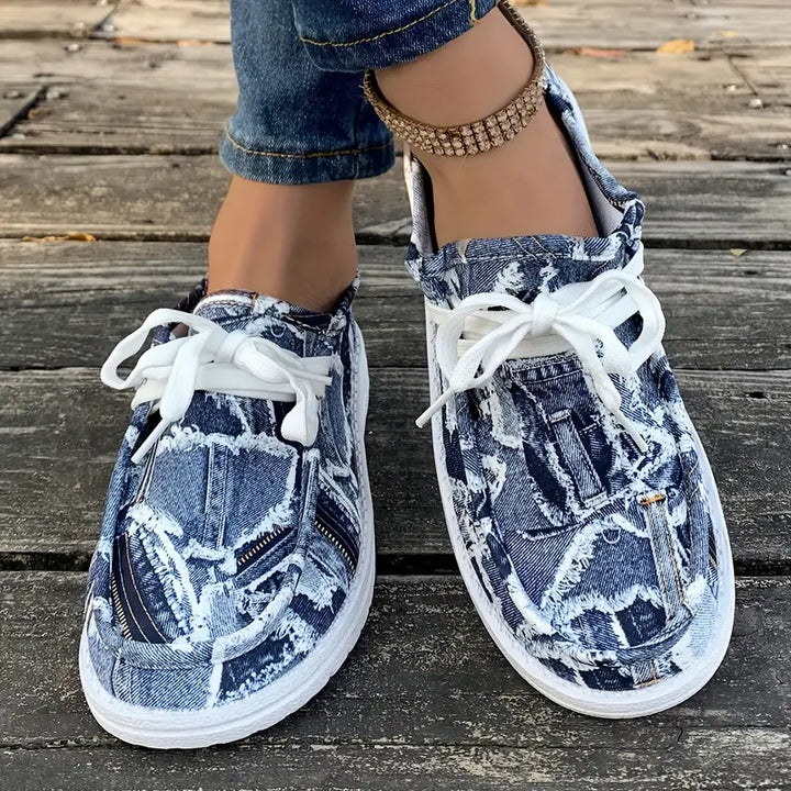 Ulanda - Scarpa Da Ginnastica Antiscivolo Con Stampa Denim