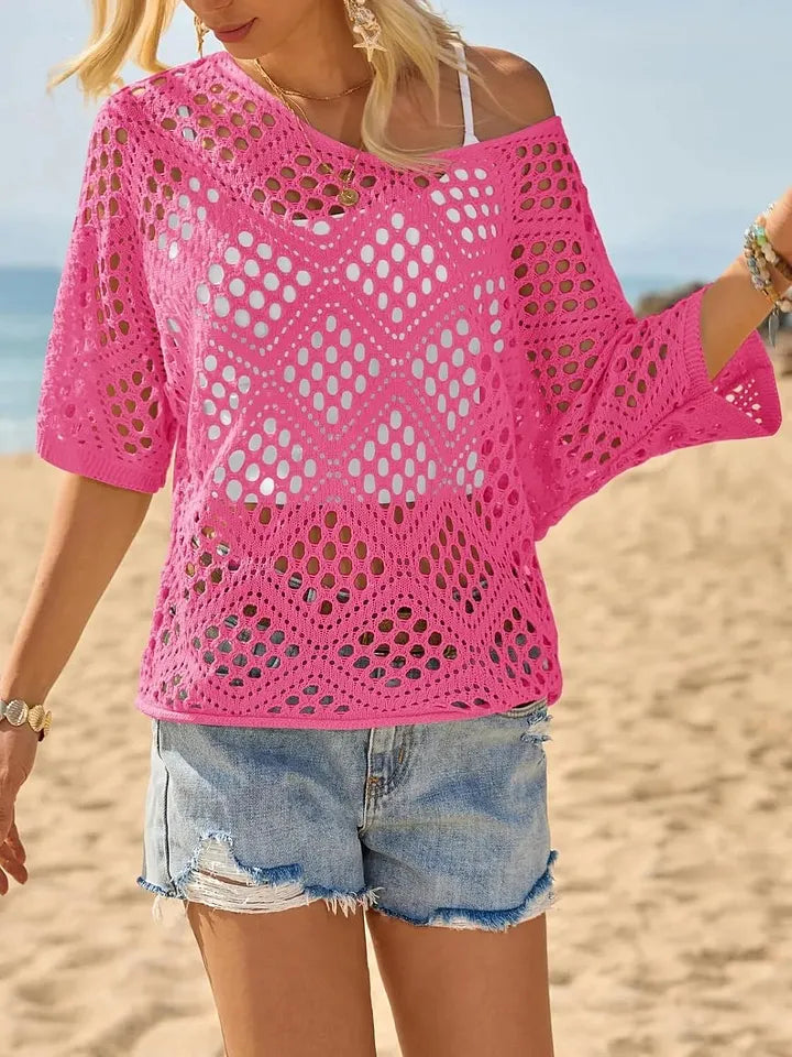 Raissa - Top a Maglia Con Scollo a V