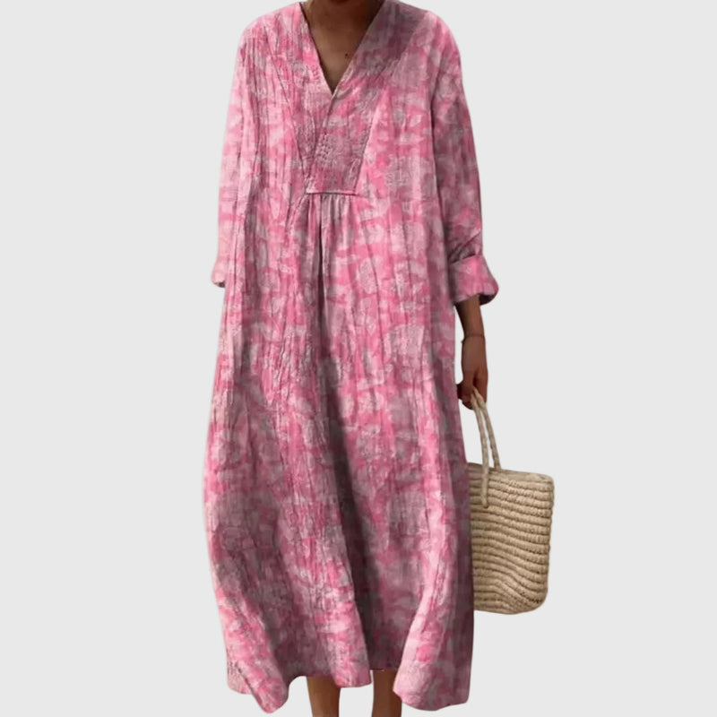 Elyana - Abito Midi Oversize Con Scollo a V