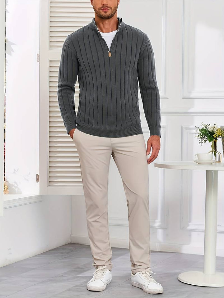 Yedidya - Maglione Casual a Maniche Lunghe Lavorato a Maglia
