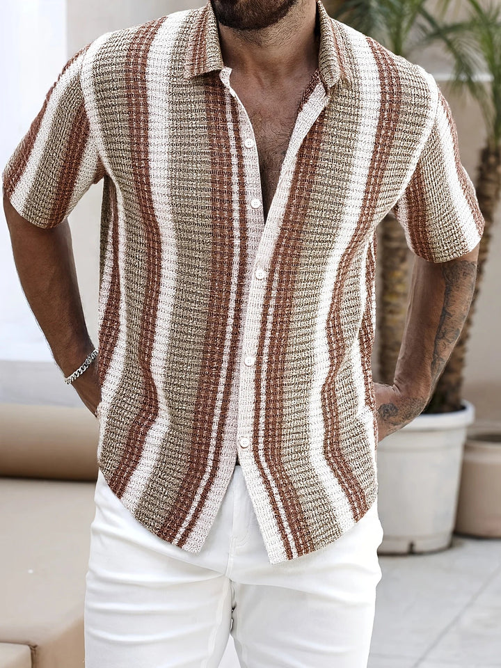 Avram - Camicia casuale a Righe Con Bottoni