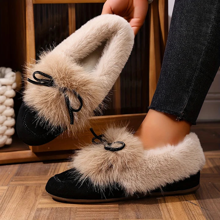 Kesmina - Comode Scarpe Antiscivolo in Pelliccia Sintetica