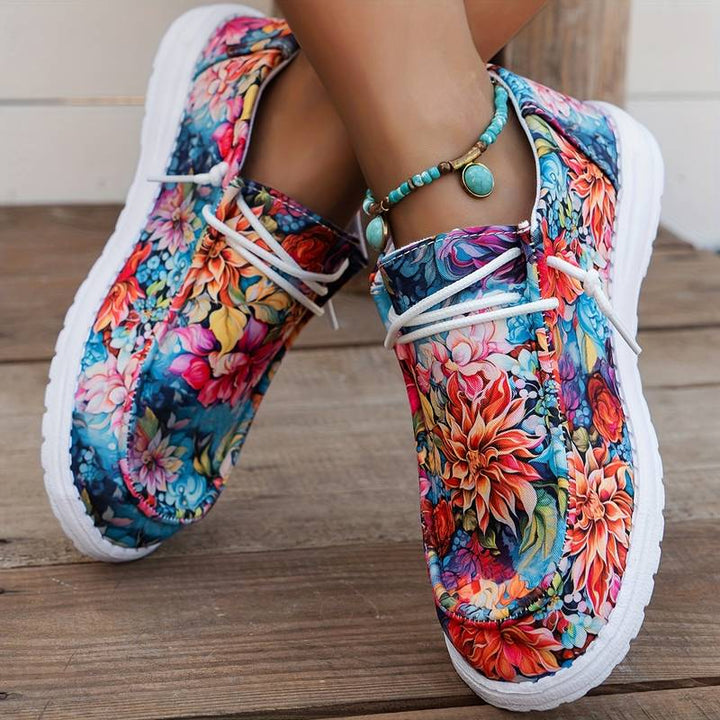Meiriya - Sneakers Casual Con Grande Stampa Floreale