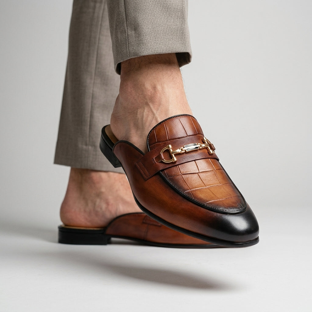 Idris - Scarpe in Pelle Con Tallone Scoperto