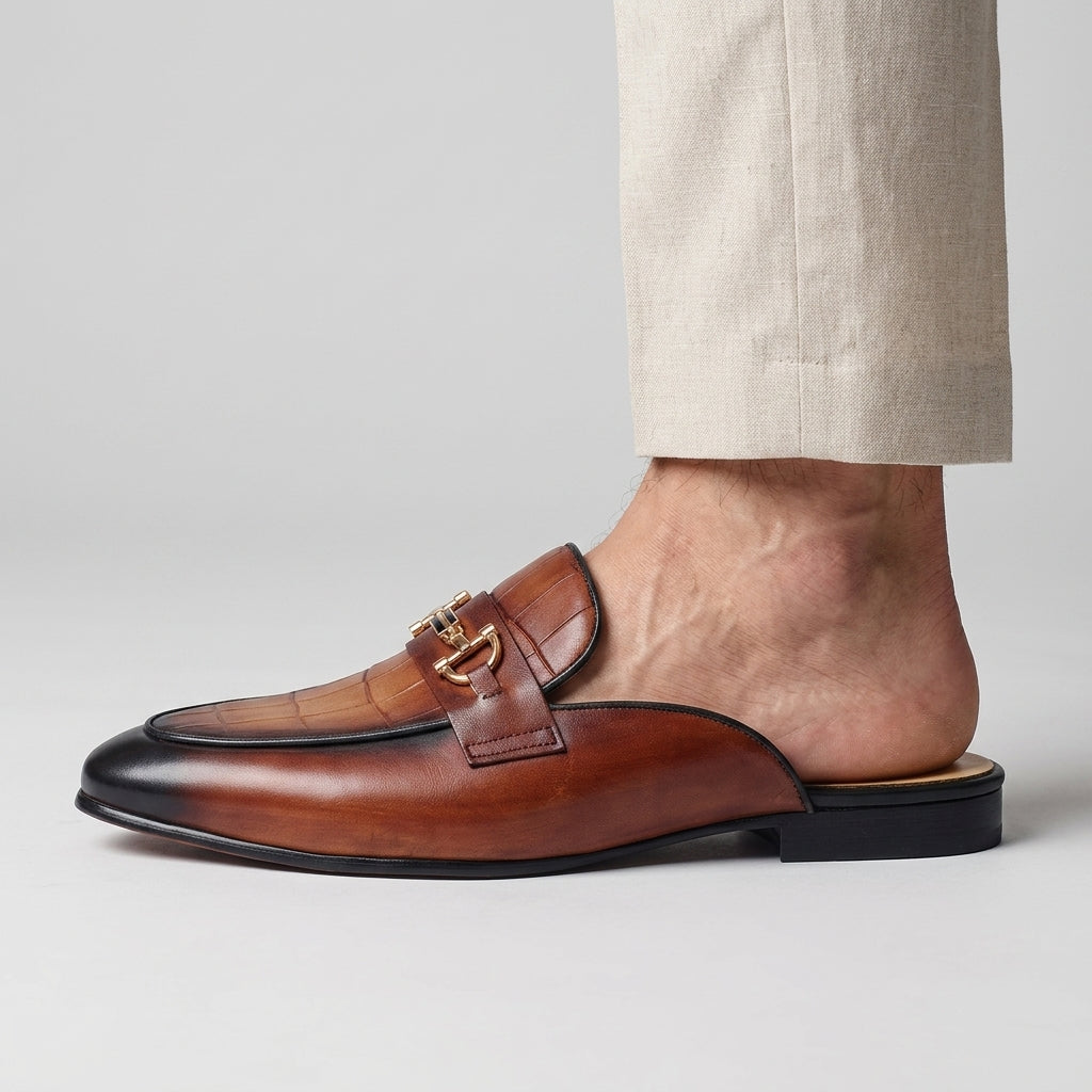 Idris - Scarpe in Pelle Con Tallone Scoperto