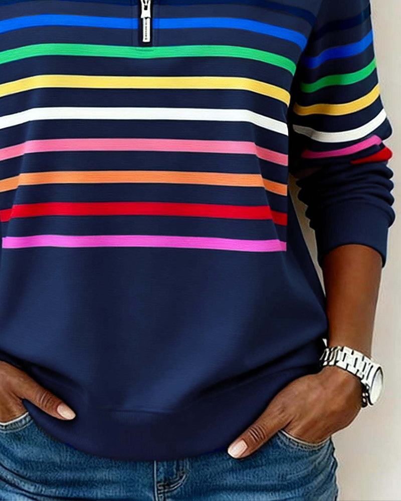 Uschi - Elegante Maglione Con Zip a Un Quarto