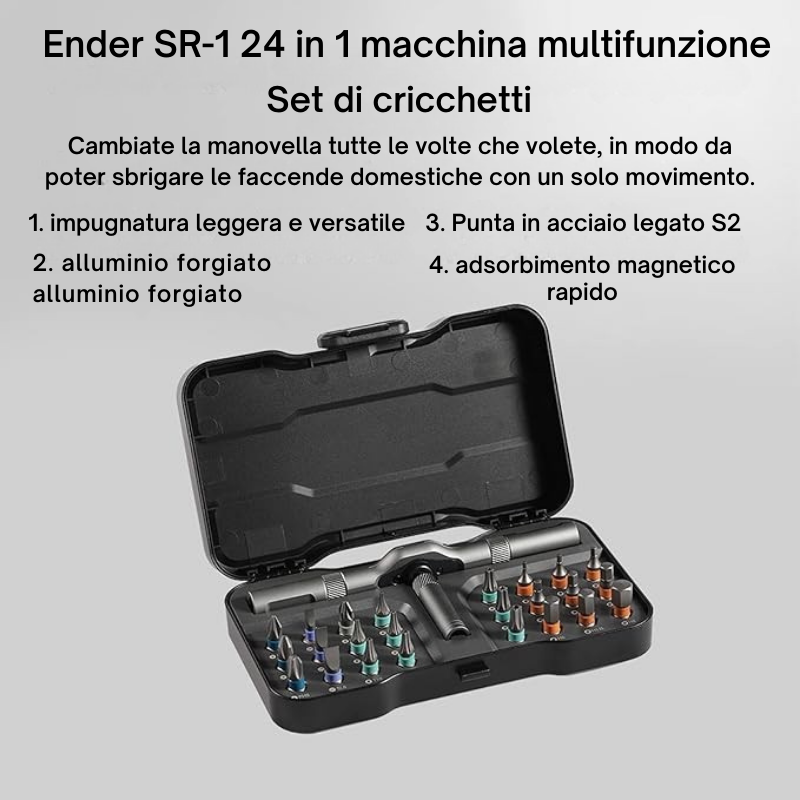 UltraFix - Kit Di Strumenti Per Cacciaviti a Cricchetto 24 in 1