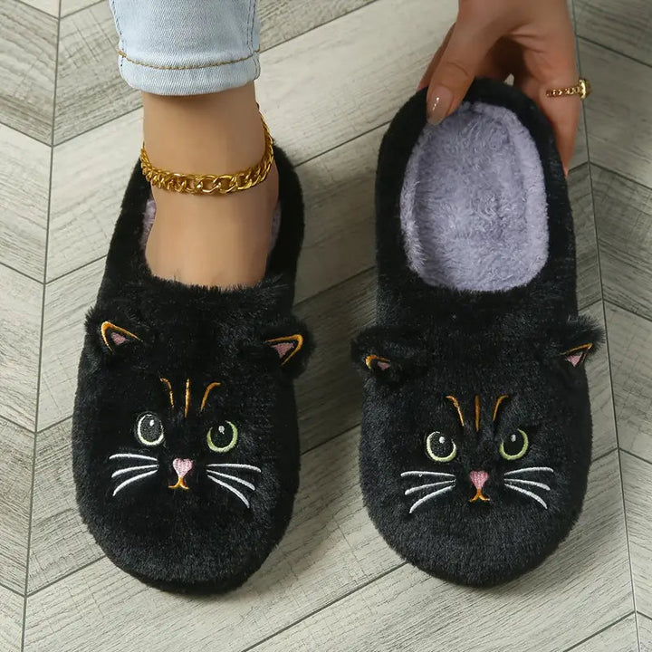 Pheline - Pantofole Con Grazioso Motivo a Gatto