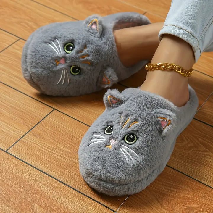 Pheline - Pantofole Con Grazioso Motivo a Gatto