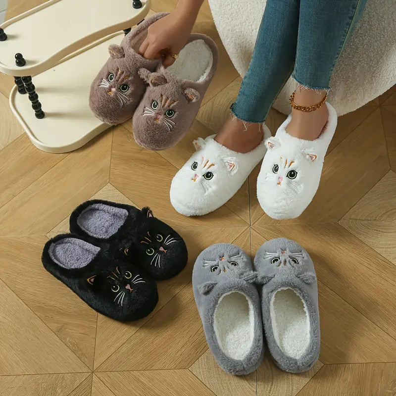 Pheline - Pantofole Con Grazioso Motivo a Gatto