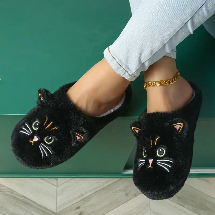 Pheline - Pantofole Con Grazioso Motivo a Gatto