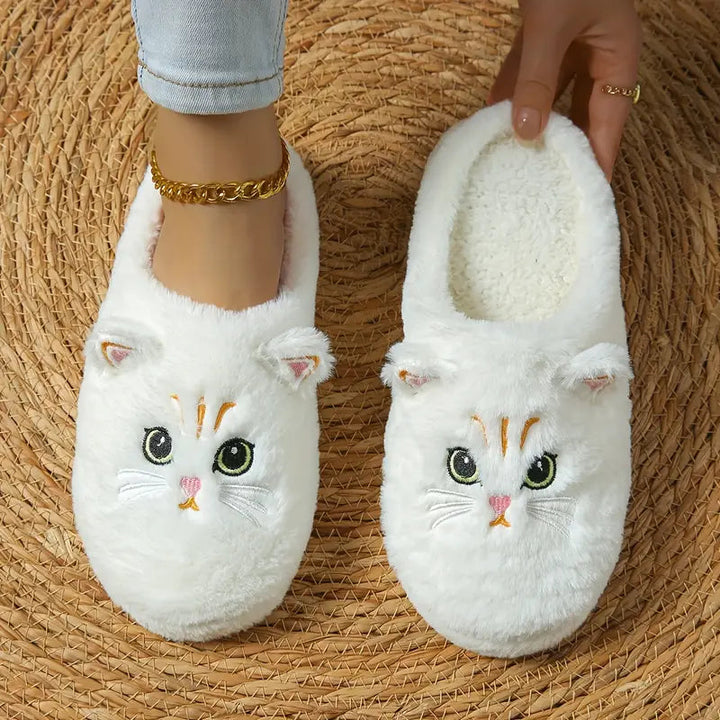 Pheline - Pantofole Con Grazioso Motivo a Gatto