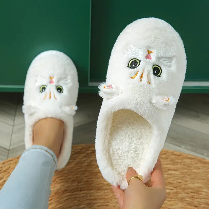 Pheline - Pantofole Con Grazioso Motivo a Gatto