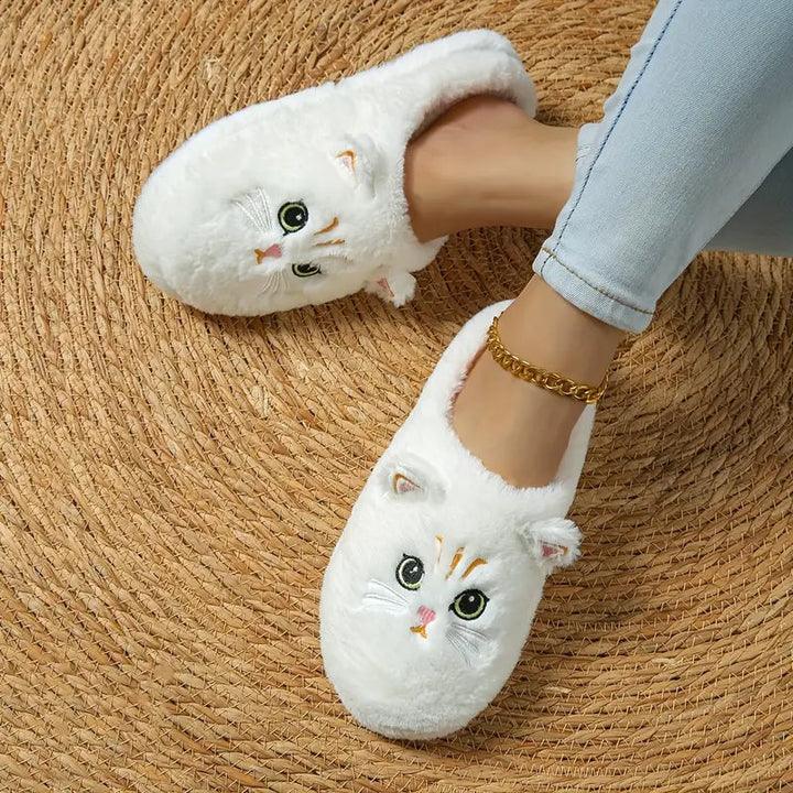 Pheline - Pantofole Con Grazioso Motivo a Gatto