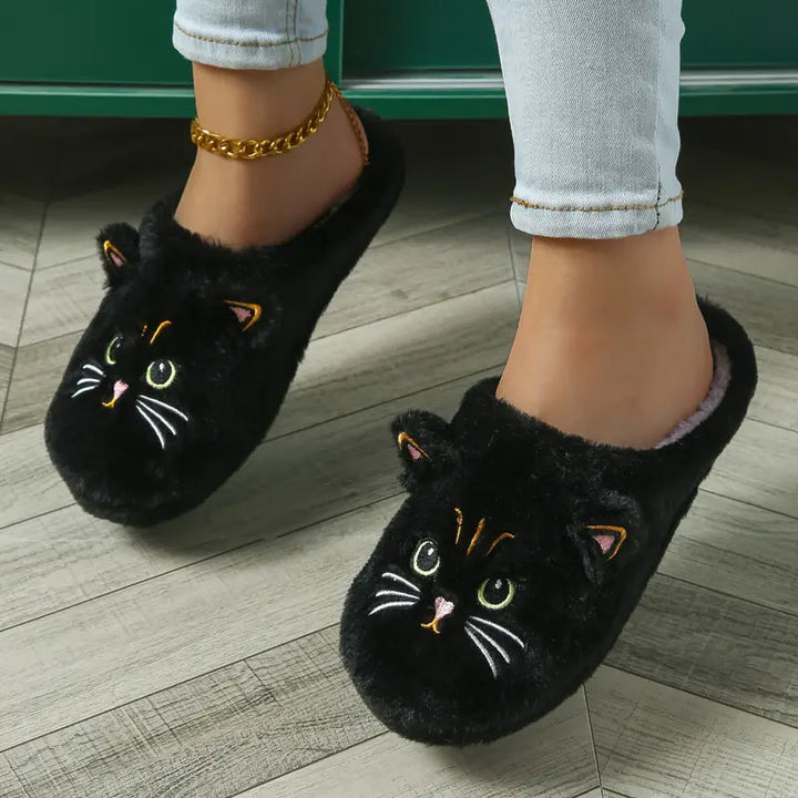Pheline - Pantofole Con Grazioso Motivo a Gatto