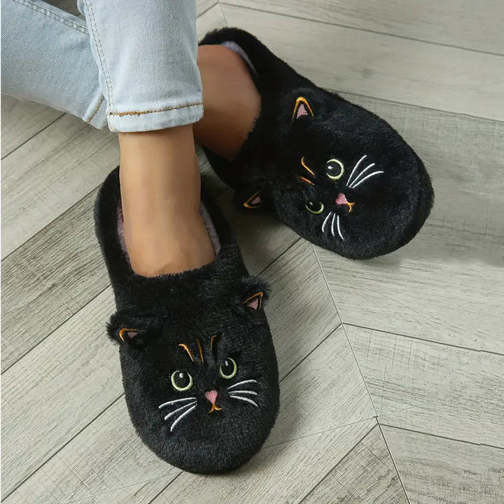 Pheline - Pantofole Con Grazioso Motivo a Gatto