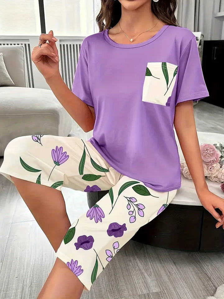 Kinsley - Confortevole Set Abbigliamento Da salotto Con Stampa Floreale