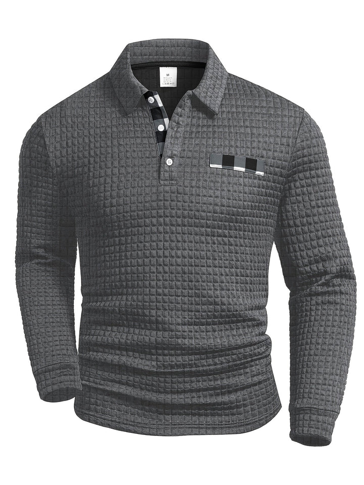 Juergen - Camicia Casual a Maniche Lunghe Con Bottoni