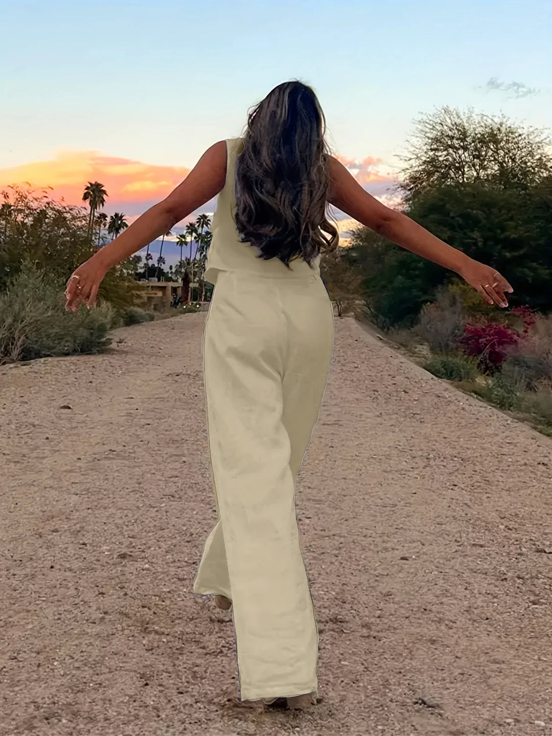 Jorja - Elegante Completo a Due Pezzi Senza Maniche