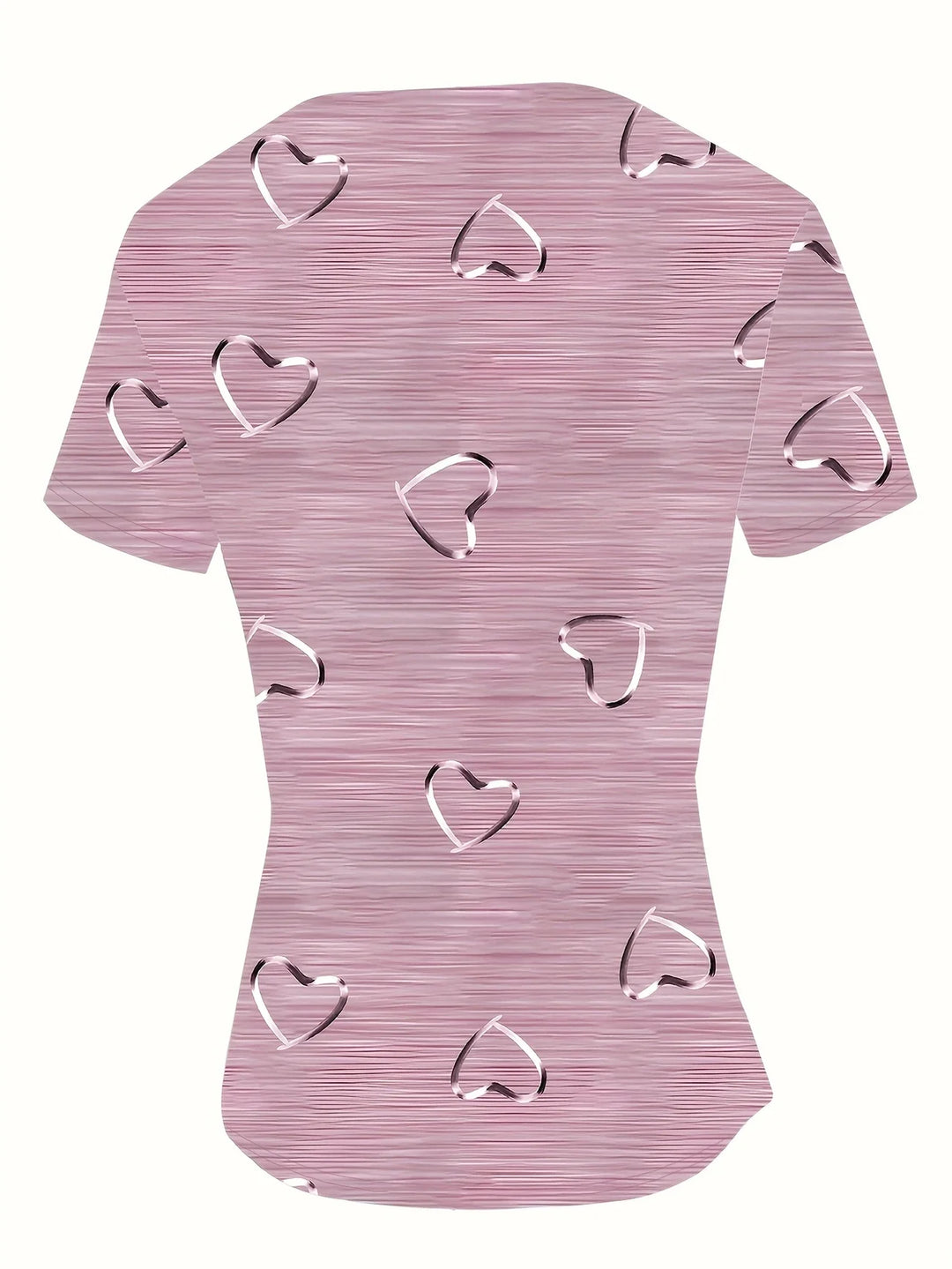 Emlyn - Top Alla Moda Con Scollo a V e Stampa a Cuori