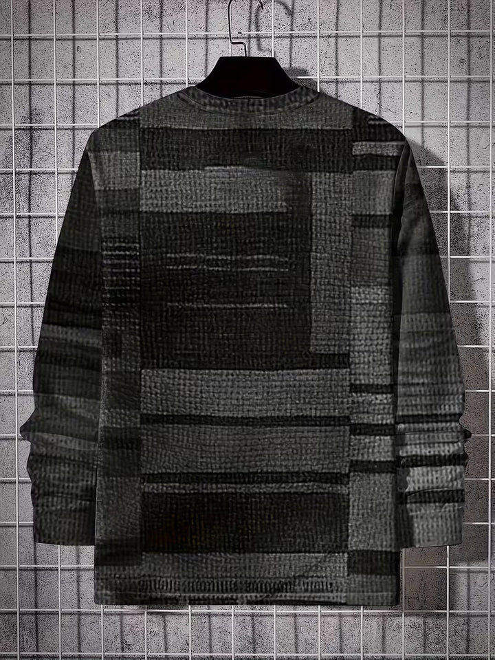 Kellan - Camicia a Maniche Lunghe Con Stampa Geometrica Patchwork