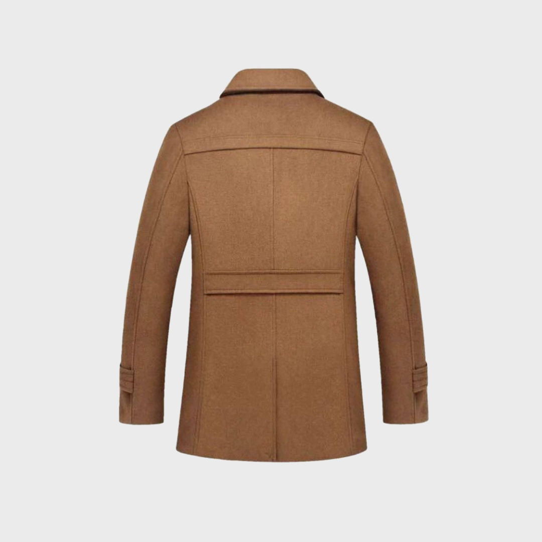 Sabron - Cappotto Trapuntato In Lana Con Zip Frontale