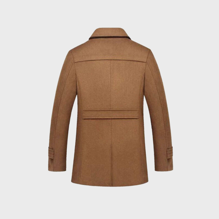 Sabron - Cappotto Trapuntato In Lana Con Zip Frontale