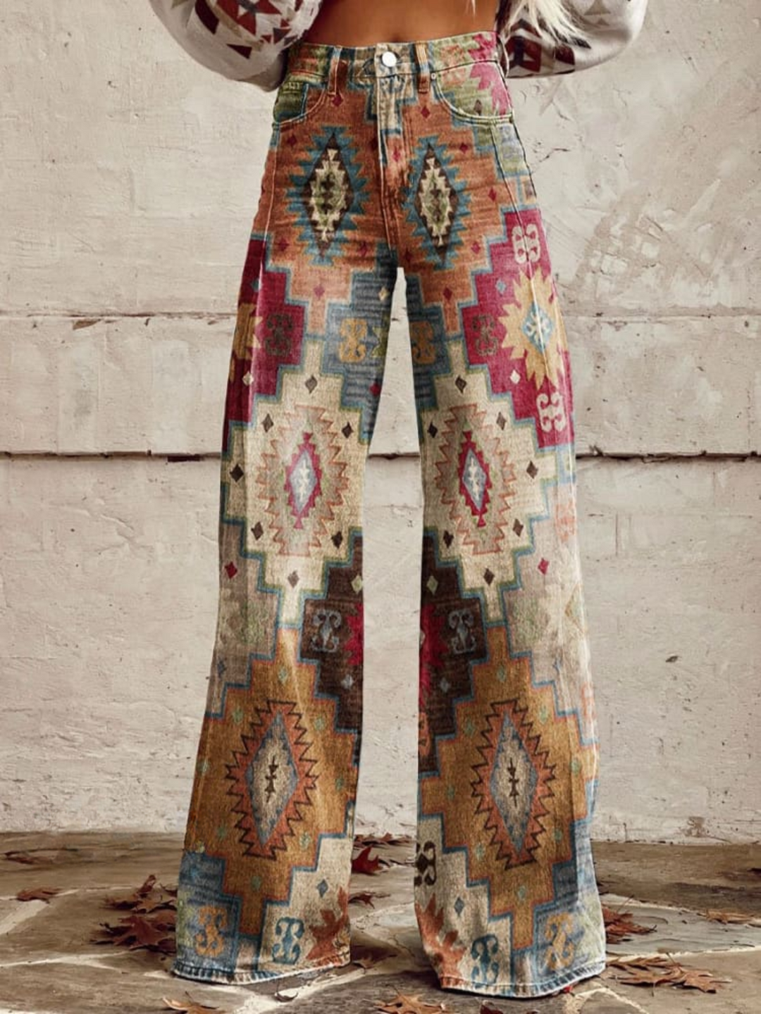 ALDINA - PANTALONI VINTAGE BOHO BAGGY